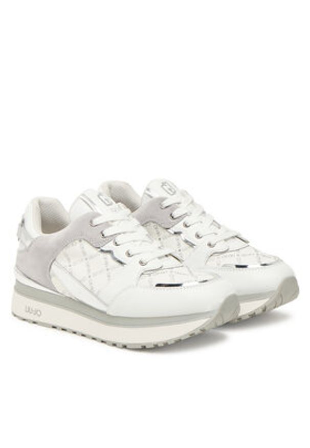 Liu Jo Sneakersy Maxi Wonder 91 BF5005 PX681 Biały. Kolor: biały. Materiał: zamsz, skóra
