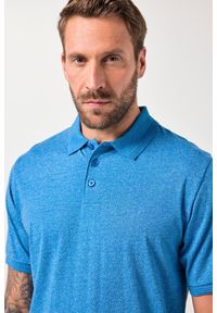 JAY-PI - Męska Koszulka FLEXNAMIC® outdoor rękaw 1/2. Typ kołnierza: polo. Kolekcja: plus size. Kolor: niebieski. Materiał: materiał, poliester, bawełna