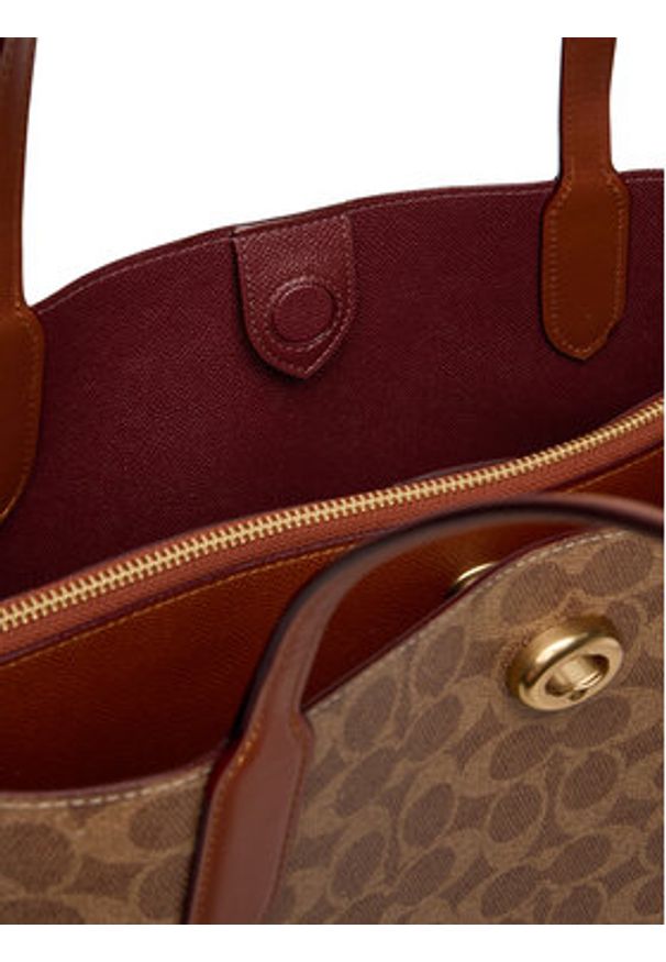 Coach Torebka C0693 Brązowy. Kolor: brązowy. Materiał: skórzane