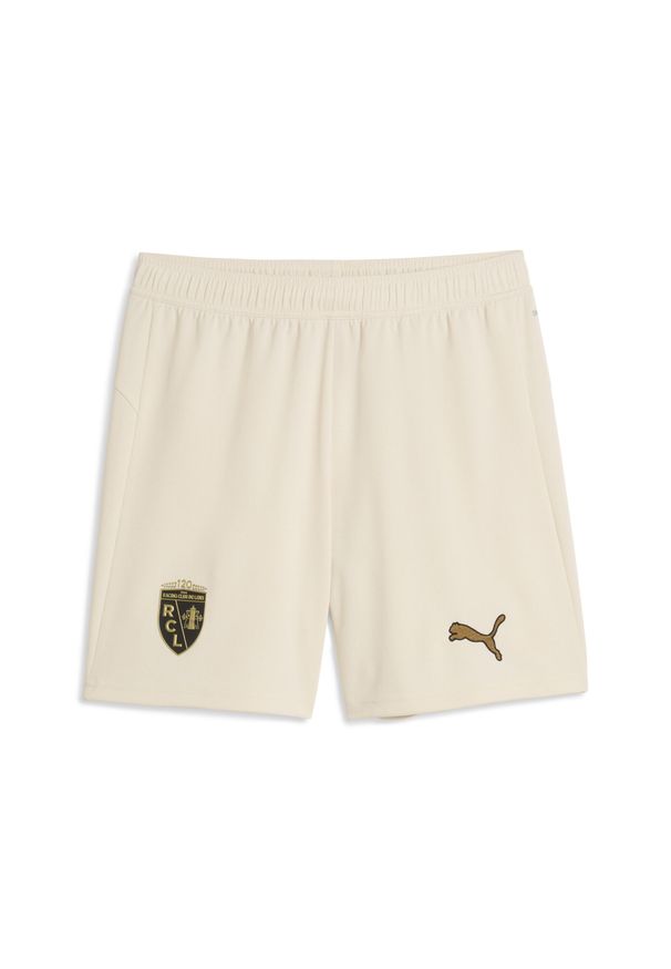 Puma - Męskie szorty RC Lens 25/26 PUMA Alpine Snow Matte Gold White Beige. Kolor: biały, wielokolorowy, beżowy. Materiał: tkanina. Sport: piłka nożna
