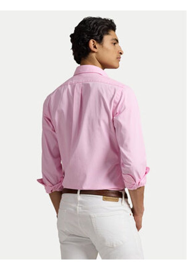 Polo Ralph Lauren Koszula 710937993016 Różowy Custom Fit. Typ kołnierza: polo. Kolor: różowy. Materiał: bawełna