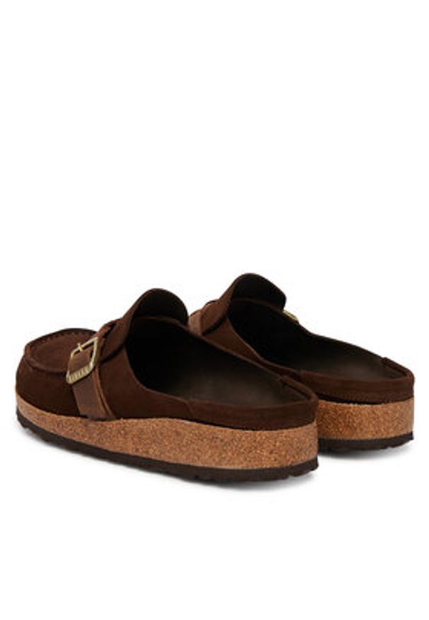 Birkenstock Klapki Buckley Braided 1031435 Brązowy. Kolor: brązowy. Materiał: zamsz, skóra