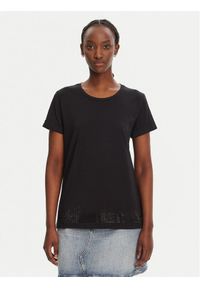 Liu Jo Sport T-Shirt TA5180 JS923 Czarny Regular Fit. Kolor: czarny. Materiał: bawełna. Styl: sportowy