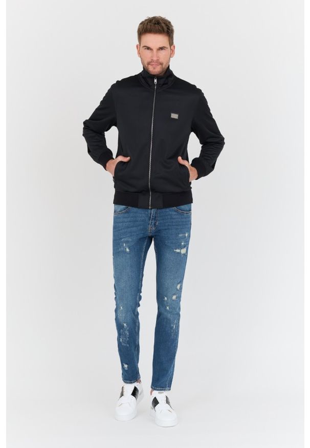 Dolce and Gabbana - DOLCE & GABBANA Czarny bomber. Kolor: czarny