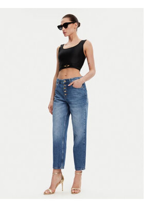 Just Cavalli Jeansy 78PAB5B5 Niebieski Wide Leg. Kolor: niebieski