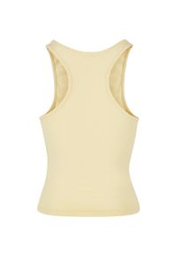 BUILD YOUR BRAND - Damski Bezrękawnik Typu Racerback. Kolor: żółty. Długość rękawa: bez rękawów