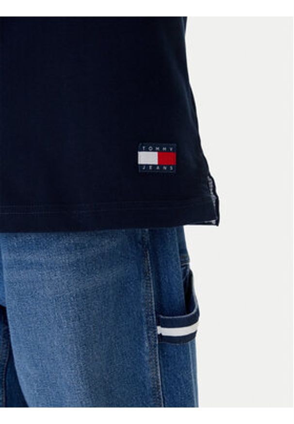Tommy Jeans Polo Archive Rugby DM0DM23054 Granatowy Relaxed Fit. Typ kołnierza: polo. Kolor: niebieski. Materiał: bawełna