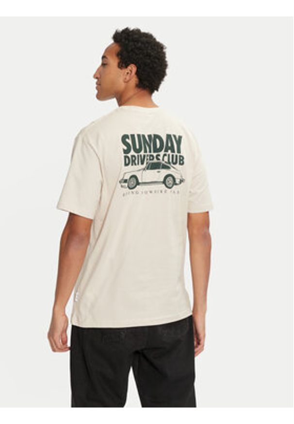 Only & Sons T-Shirt Bowen 22032071 Beżowy Relaxed Fit. Kolor: beżowy. Materiał: bawełna