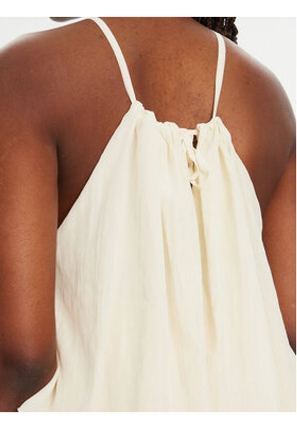 Eleh Sukienka koktajlowa ESS250043 Beżowy Regular Fit. Kolor: beżowy. Materiał: syntetyk. Styl: wizytowy