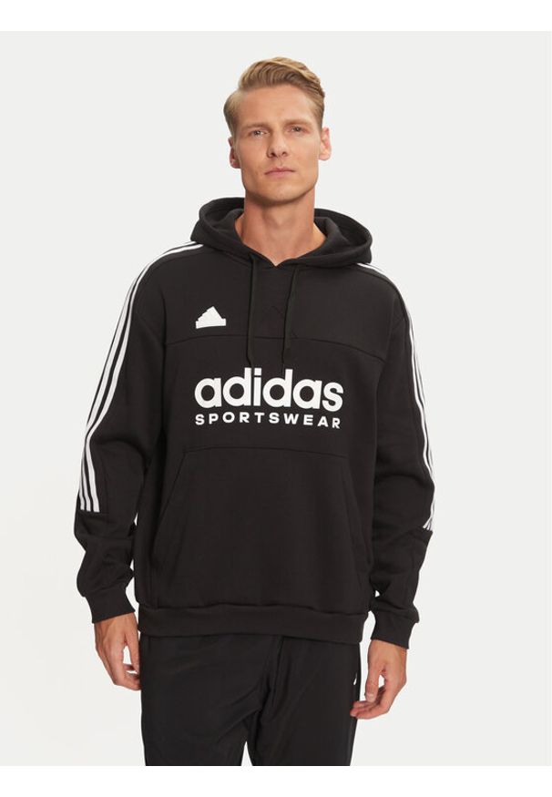 Adidas - adidas Bluza House of Tiro IW5936 Czarny Loose Fit. Kolor: czarny. Materiał: bawełna