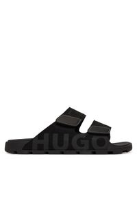 Hugo - HUGO Klapki Evander 50563303 Czarny. Kolor: czarny. Materiał: materiał #1
