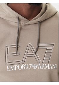 EA7 Emporio Armani Bluza 7M001313 AF13512 U6167 Beżowy Regular Fit. Kolor: beżowy. Materiał: bawełna #3