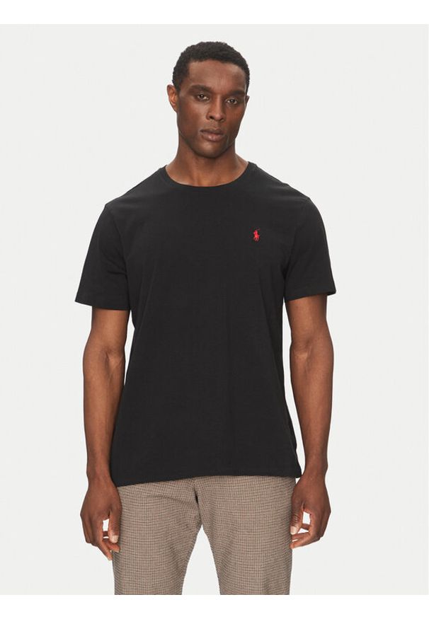 Polo Ralph Lauren T-Shirt Bsr 710680785 Czarny Custom Slim Fit. Typ kołnierza: polo. Kolor: czarny. Materiał: bawełna