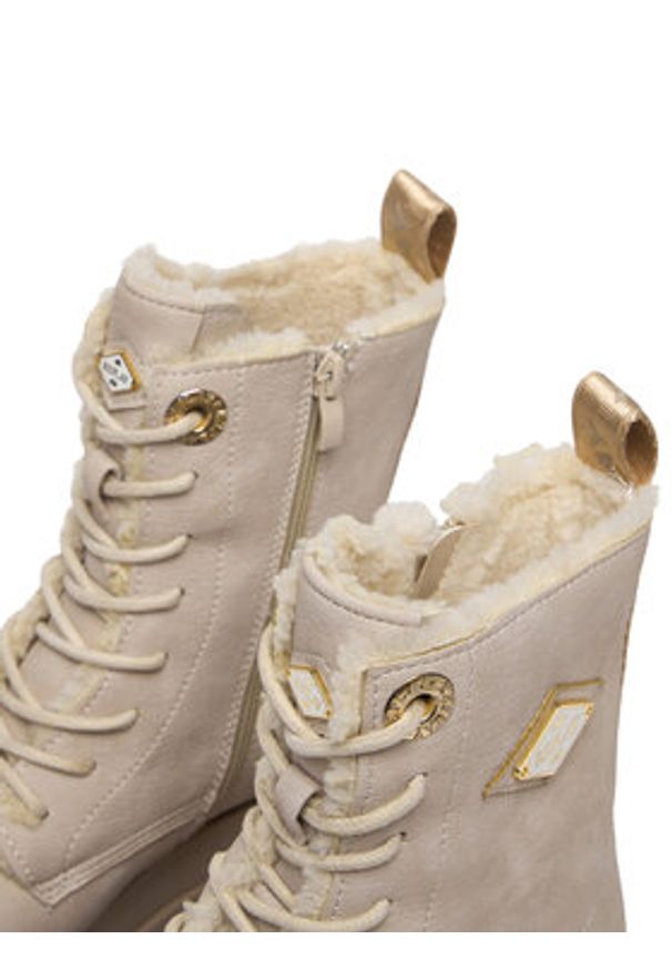 Replay - REPLAY Botki GWL72.000.C0029S Beżowy. Kolor: beżowy. Materiał: skóra