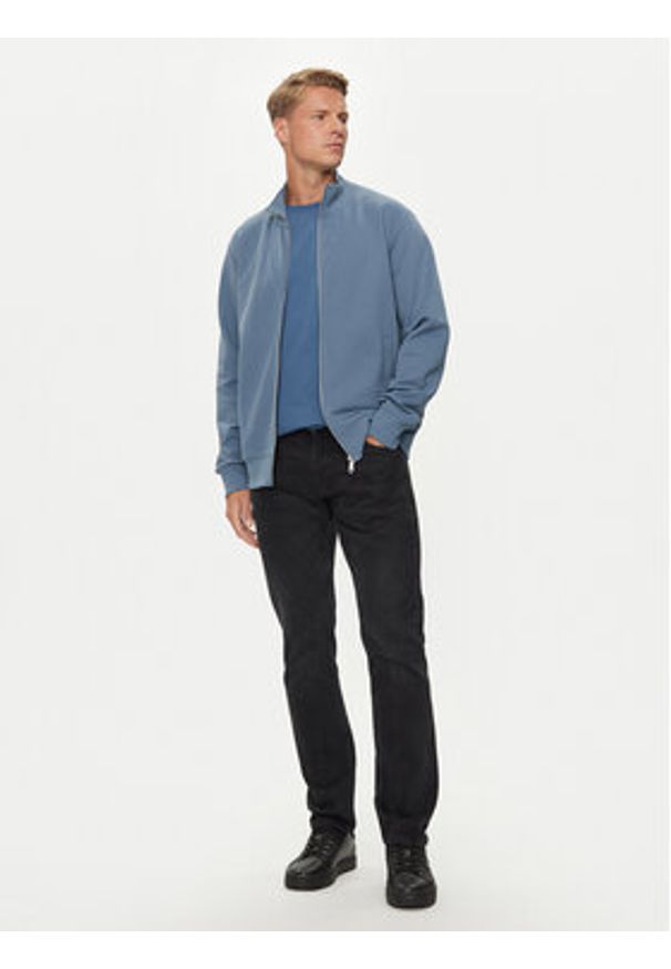Calvin Klein Jeans Bluza Textured J30J326620 Niebieski Regular Fit. Kolor: niebieski. Materiał: bawełna, syntetyk