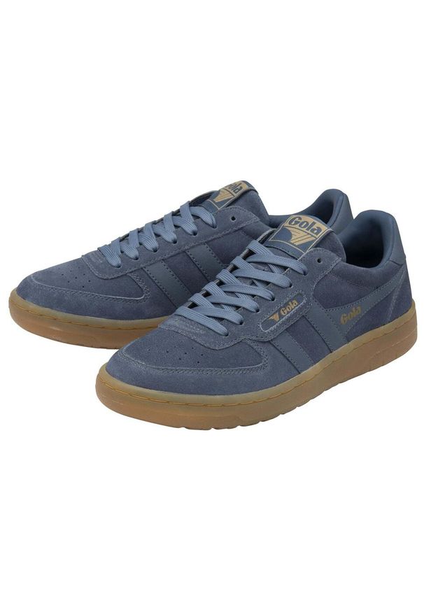 Sneakersy damskie Gola Hawk Suede 86. Okazja: na co dzień. Kolor: niebieski. Materiał: zamsz, skóra. Sport: turystyka piesza