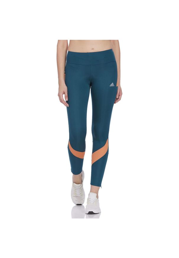 Legginsy treningowe damskie Adidas Own The Run. Kolor: zielony. Materiał: poliester, elastan. Sport: bieganie