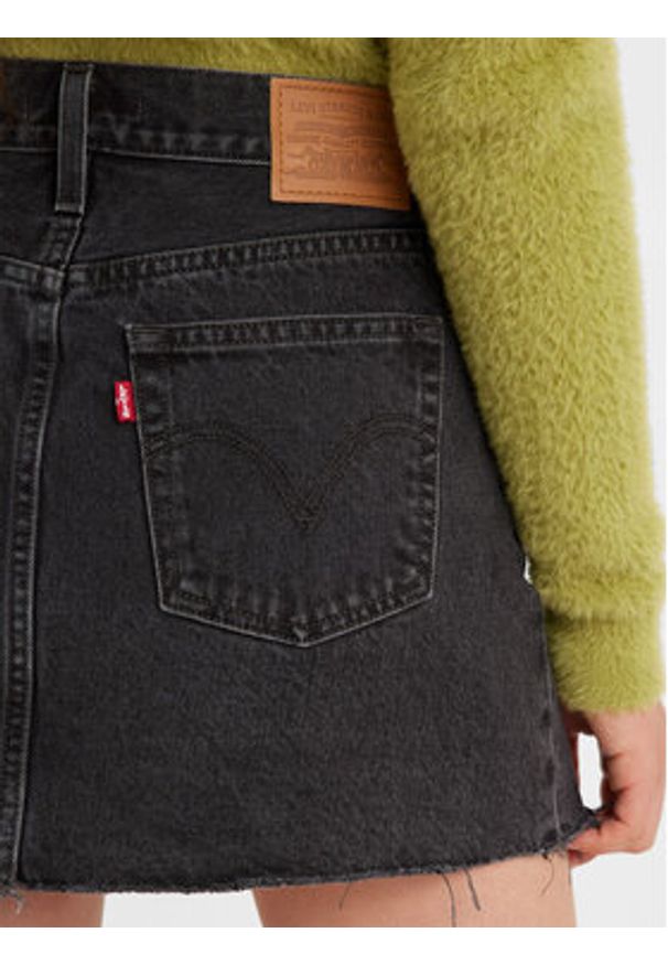 Levi's® Spódnica jeansowa Icon A46940000 Czarny Loose Fit. Kolor: czarny. Materiał: bawełna, jeans