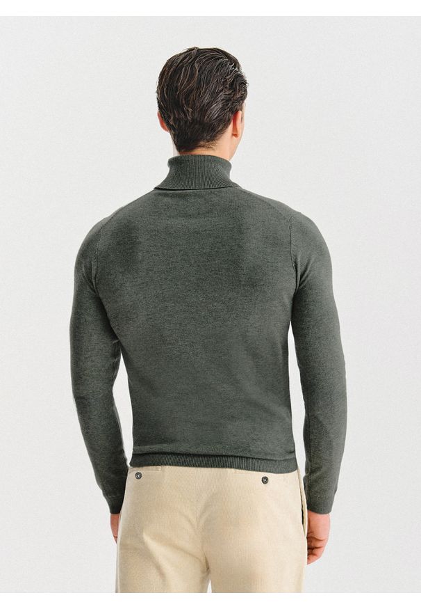 Pako Lorente - PAKO LORENTE - Golf męski w zielonym kolorze. Typ kołnierza: golf. Kolor: biały, brązowy, niebieski, czerwony, zielony. Materiał: nylon, wiskoza. Sezon: jesień