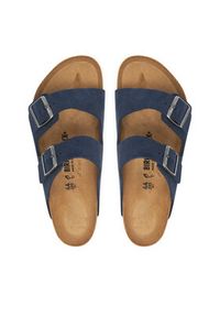 Birkenstock Klapki Arizona 1030916 Granatowy. Kolor: niebieski. Materiał: skóra, zamsz #3