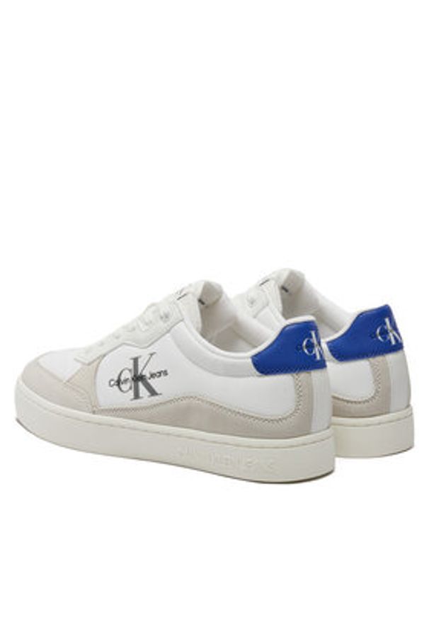 Calvin Klein Jeans Sneakersy Classic Cupsole Low Mix Mtl YM0YM01033 Biały. Kolor: biały. Materiał: materiał