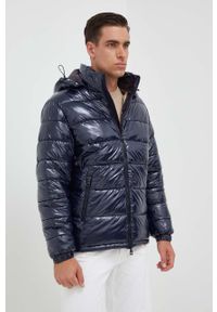 Guess kurtka męska kolor granatowy zimowa. Kolor: niebieski. Materiał: polar, materiał. Sezon: zima #1