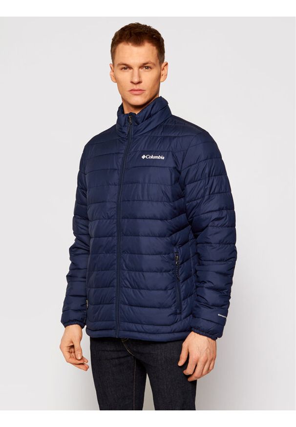 columbia - Columbia Kurtka zimowa Powder Lite 1698001 Granatowy Regular Fit. Kolor: niebieski. Materiał: syntetyk. Sezon: zima