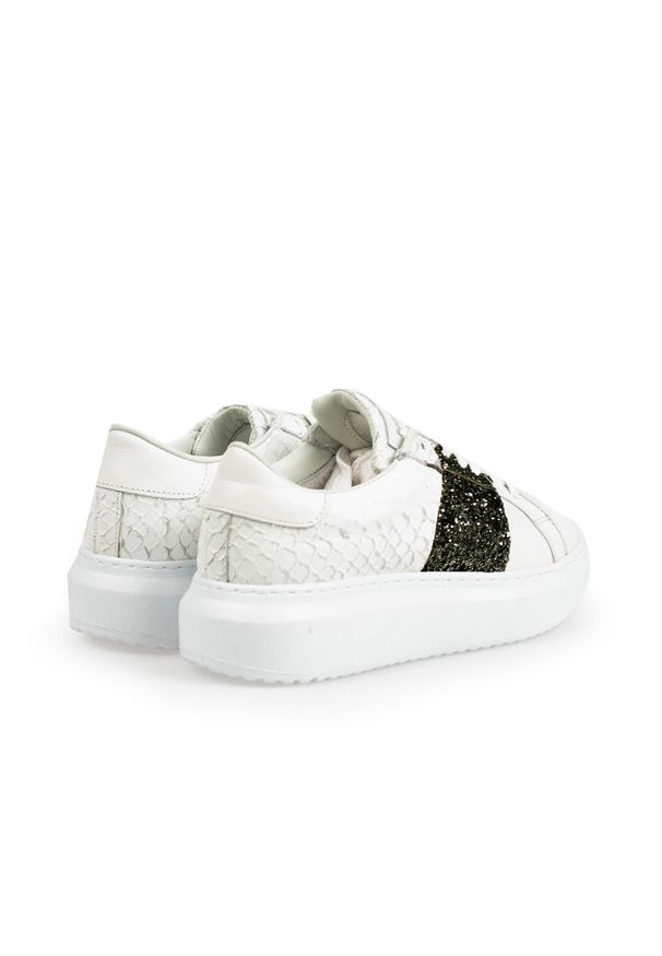 Baldinini Sneakersy | DE0412T10NA | Kobieta | Biały. Kolor: biały. Materiał: skóra. Wzór: aplikacja