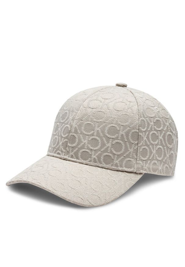 Calvin Klein Czapka z daszkiem Monogram Jacquard K60K612032 Écru. Materiał: materiał, poliester