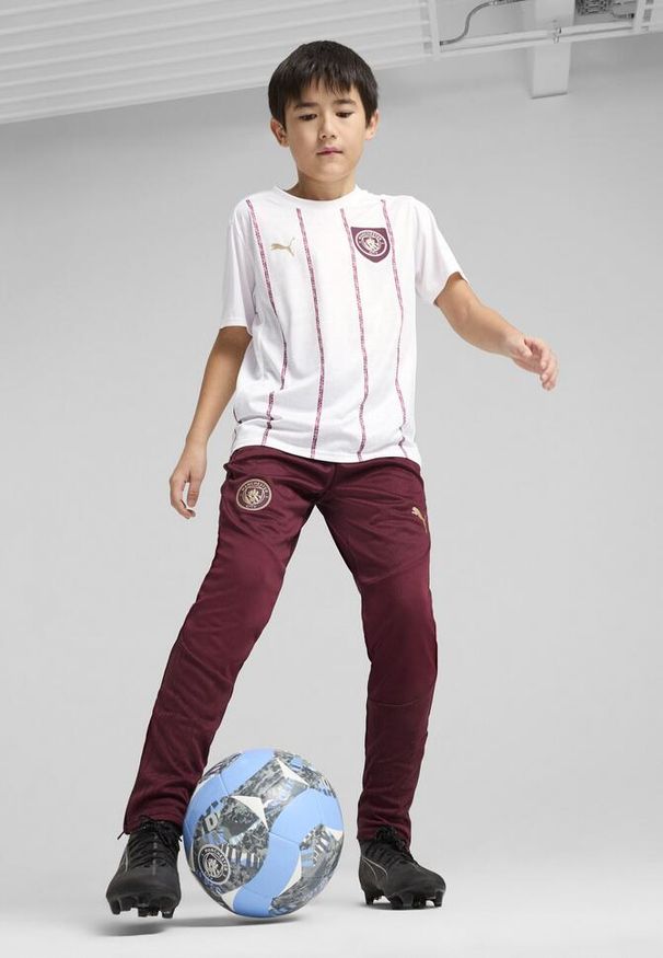 Puma - Młodzieżowe spodnie treningowe Manchester City PUMA Dark Jasper Red. Kolor: czerwony