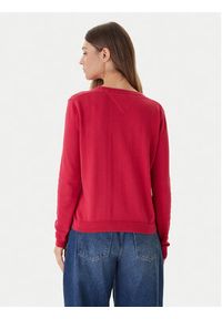 Tommy Jeans Sweter Essential DW0DW19888 Różowy Regular Fit. Kolor: różowy. Materiał: bawełna #4