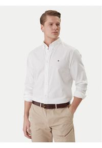 TOMMY HILFIGER - Tommy Hilfiger Koszula MW0MW42442 Biały Slim Fit. Kolor: biały. Materiał: bawełna #1