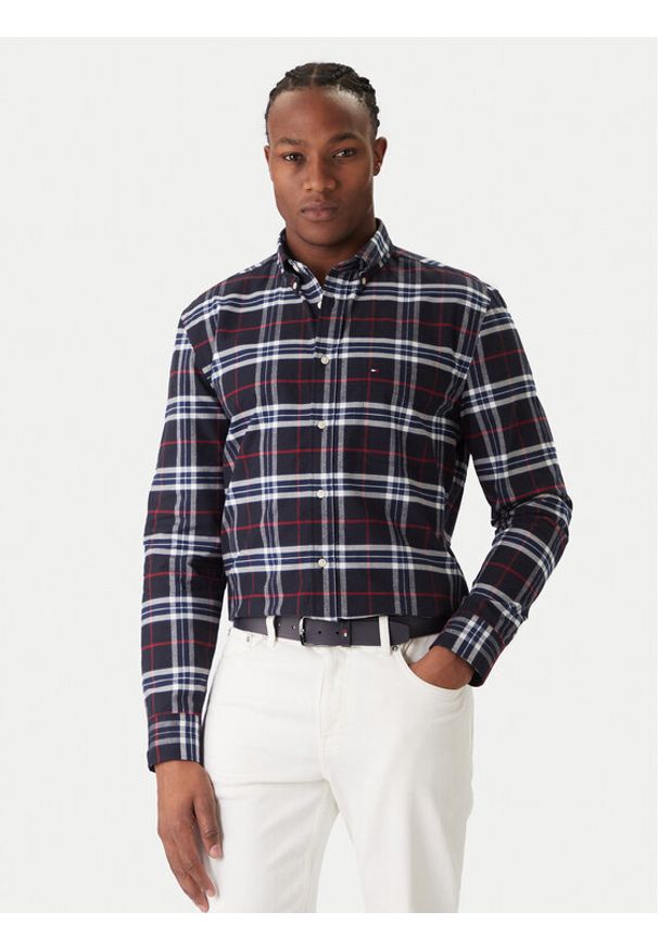 TOMMY HILFIGER - Tommy Hilfiger Koszula MW0MW40894 Granatowy Regular Fit. Kolor: niebieski. Materiał: bawełna