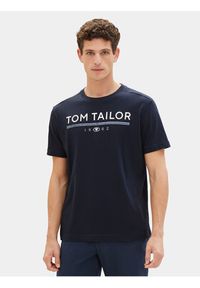 Tom Tailor T-Shirt 1040988 Granatowy Regular Fit. Kolor: niebieski. Materiał: bawełna