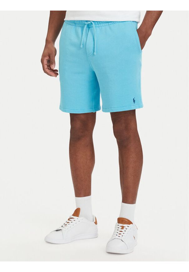 Polo Ralph Lauren Szorty sportowe 710A12486007 Niebieski jasny Regular Fit. Kolor: niebieski. Materiał: bawełna. Styl: sportowy