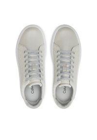 Calvin Klein Sneakersy Cupsole Lace Up Saff Mono HW0HW02103 Beżowy. Kolor: beżowy. Materiał: skóra