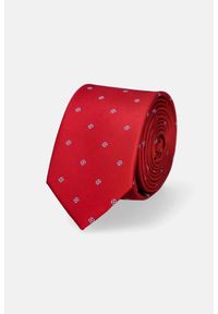 Lancerto - Krawat Czerwony Wzór. Kolor: czerwony. Materiał: materiał, mikrofibra, tkanina