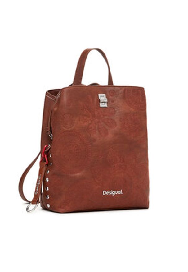 Desigual Plecak Dejavu Sumy Mini 25SAKP02 Brązowy. Kolor: brązowy. Materiał: skóra