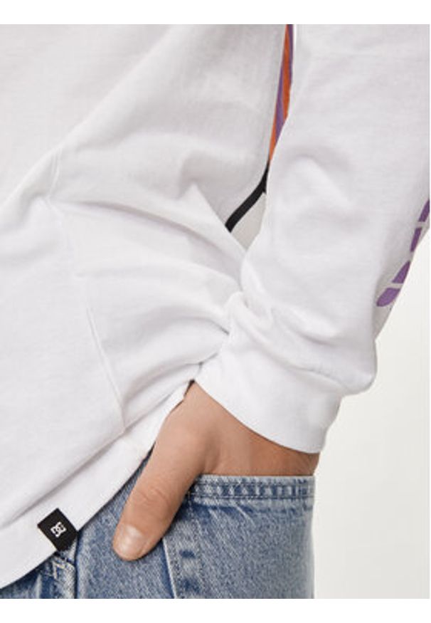 DC Shoes Longsleeve Sportster Hls ADYZT05371 Biały Regular Fit. Kolor: biały. Materiał: bawełna. Długość rękawa: długi rękaw