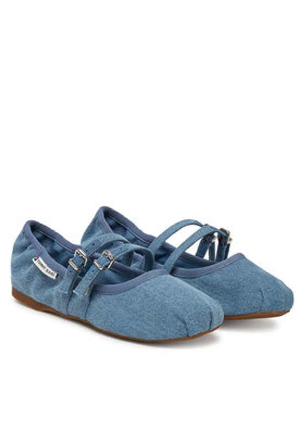 Tommy Jeans Baleriny Ballerina Denim EN0EN02782 Niebieski. Kolor: niebieski. Materiał: materiał
