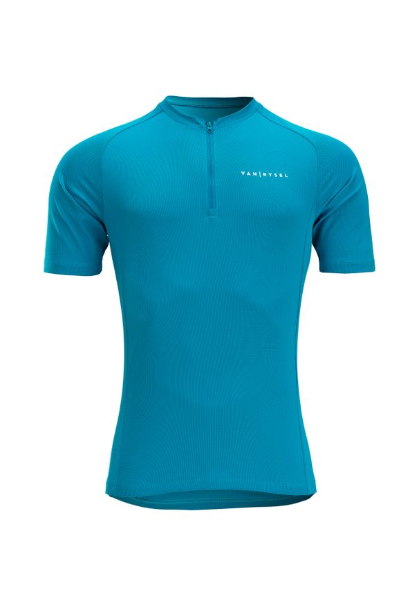 VAN RYSEL - Koszulka rowerowa szosowa Triban Essentiel. Kolor: niebieski, turkusowy, wielokolorowy. Materiał: poliester, materiał