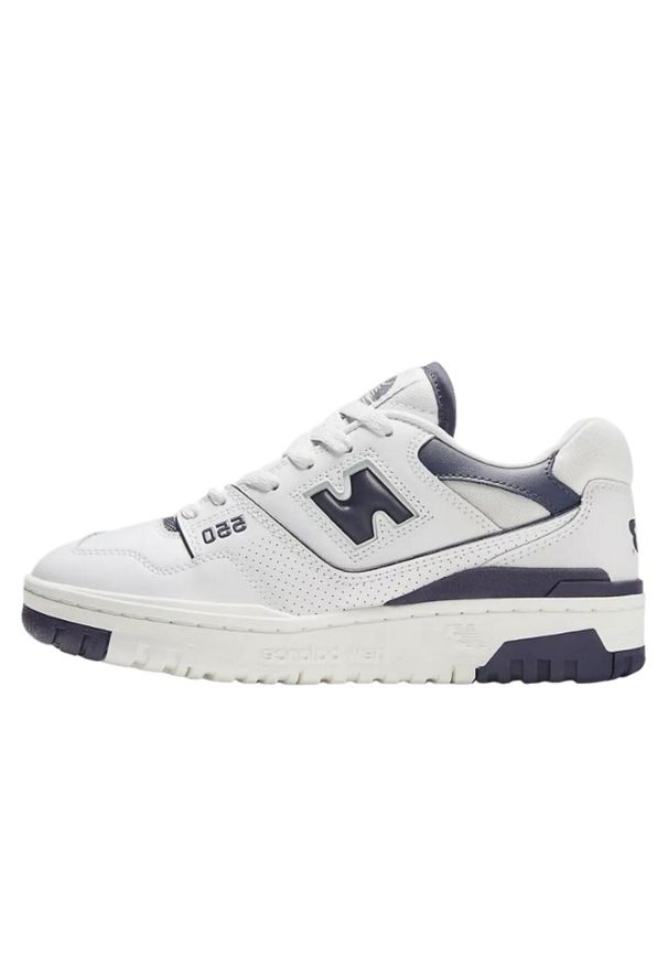 Buty do chodzenia męskie New Balance 550. Zapięcie: sznurówki. Kolor: biały. Materiał: materiał, syntetyk. Szerokość cholewki: normalna. Sport: turystyka piesza
