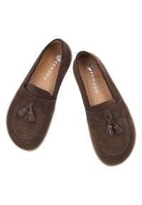 Czekoladowe Mokasyny Armodo Skórzane Obuwie Damskie Barefoot. Okazja: na co dzień. Kolor: brązowy. Materiał: skóra. Styl: casual, elegancki #4