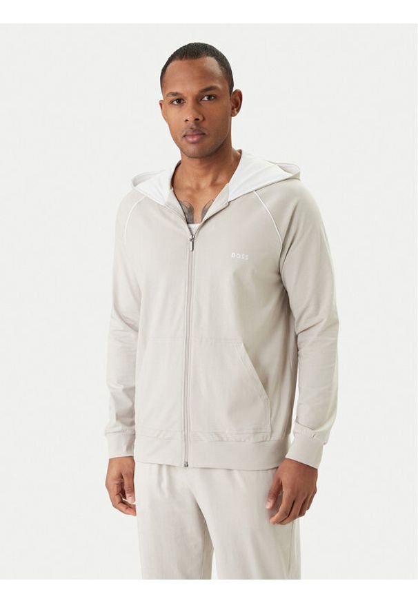 BOSS Bluza Mix&Match 50515313 Szary Regular Fit. Kolor: szary. Materiał: bawełna