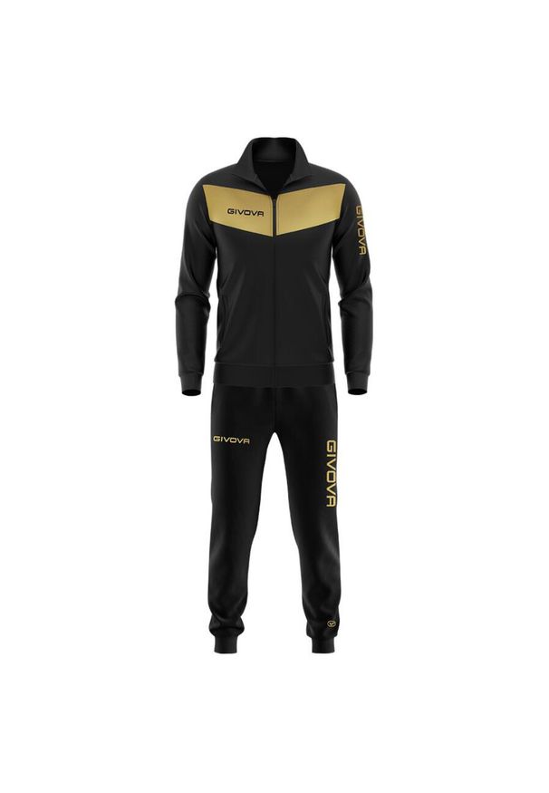 Givova Tuta Visa dres triacetat XL dwukolorowy fluo żółty. Kolor: żółty. Materiał: dresówka. Sport: piłka nożna