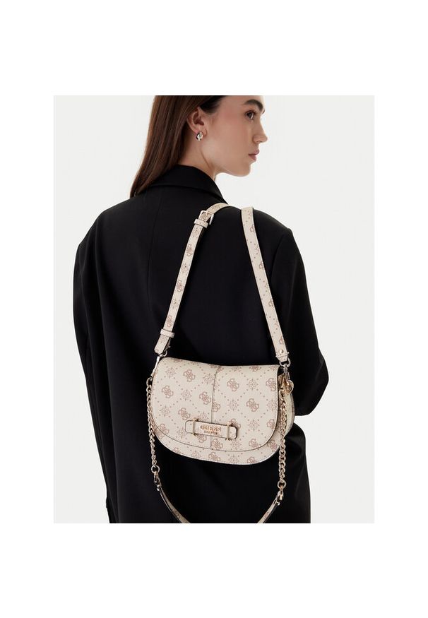 Torebka Guess. Kolor: kremowy