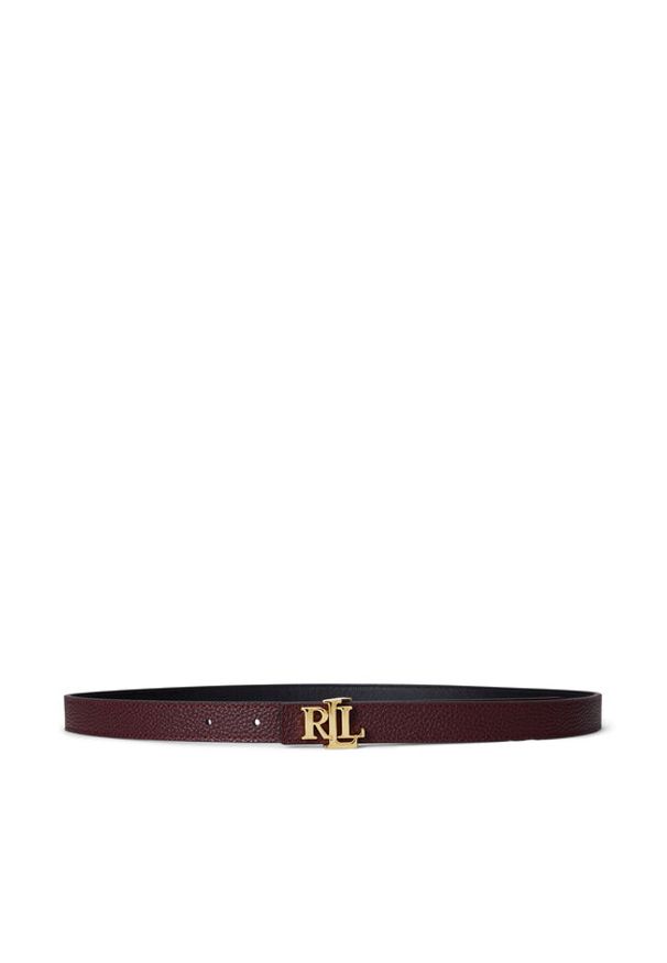 Lauren Ralph Lauren - LAUREN RALPH LAUREN Pasek 412P06811001 Bordowy. Kolor: czerwony. Materiał: skóra