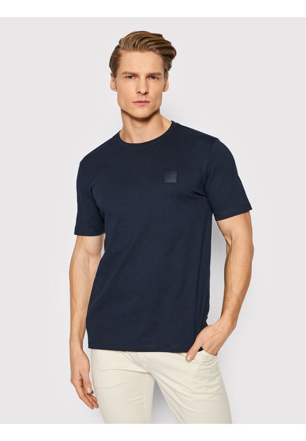 BOSS - Boss T-Shirt Tales 50472584 Granatowy Relaxed Fit. Kolor: niebieski. Materiał: bawełna