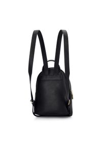 Wittchen - Damski plecak skórzany z marszczeniem. Kolor: czarny. Materiał: skóra. Wzór: jodełka, paski, aplikacja. Styl: klasyczny, elegancki #3