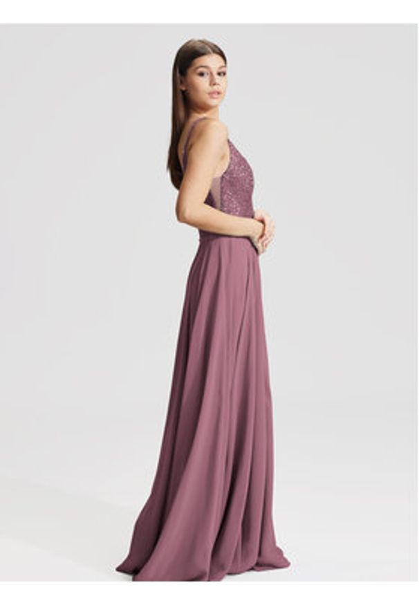 Hey Kyla Sukienka wieczorowa 5AC105HK Fioletowy Regular Fit. Kolor: fioletowy. Materiał: syntetyk. Styl: wizytowy